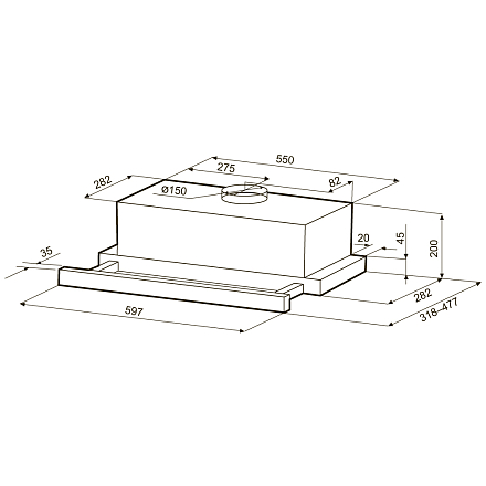 Вытяжка KRONA KAMILLA T SENSOR MAX 600 White preview 16