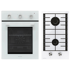 Комплект Krona Духовой шкаф Krona LINDE 45 WH, Варочная панель Krona HAGEL 30 WH