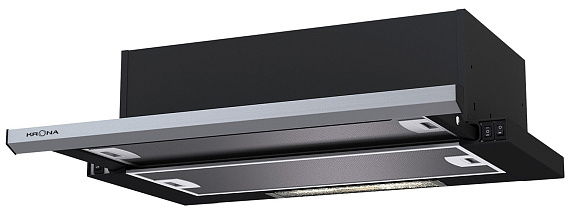Вытяжка Krona KAMILLA SLIM 600 BLACK/INOX (2 мотора) preview 1