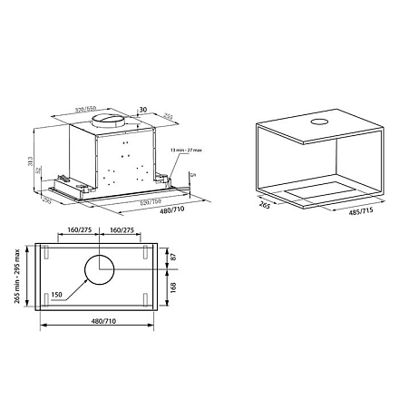 Вытяжка KRONA SELINA 600 GLASS white S preview 13