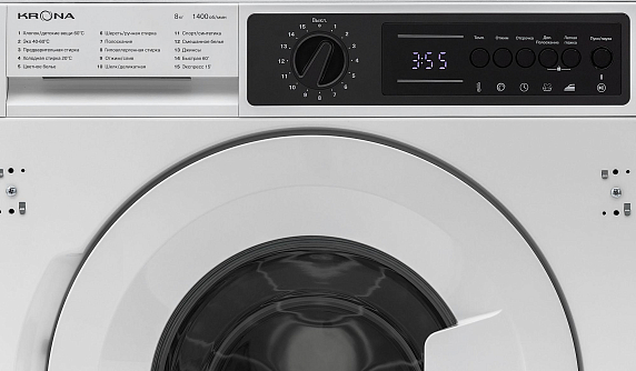Встраиваемая стиральная машина Krona KALISA 1400 8K WHITE preview 4