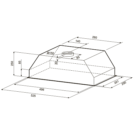 Вытяжка KRONA SVEN 600 inox one knob preview 12