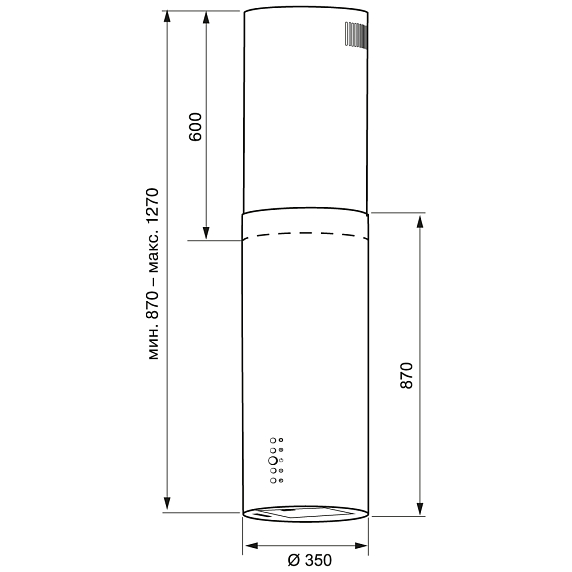 Вытяжка KRONA TINA ISOLA 350 WHITE 3P preview 19