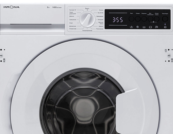Встраиваемая стиральная машина Krona ZIMMER 1400 8K WHITE preview 6