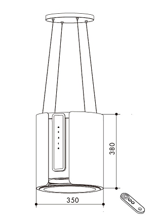 Вытяжка KRONA VANDA ISOLA 350 WHITE S preview 20