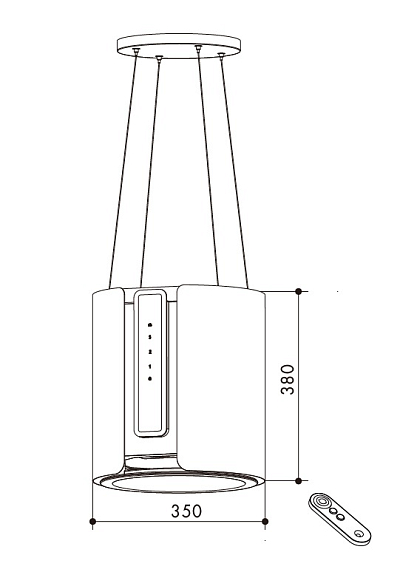 Вытяжка KRONA VANDA ISOLA 350 WHITE S preview 20