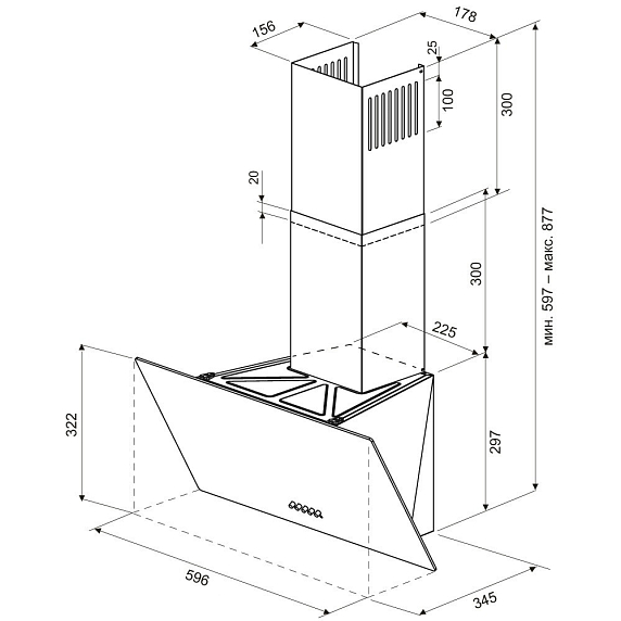 Вытяжки Krona POLLY 600 WHITE PB preview 11