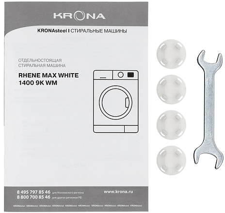 Стиральная машина Krona RHENE MAX WHITE 1400 9K WM preview 12